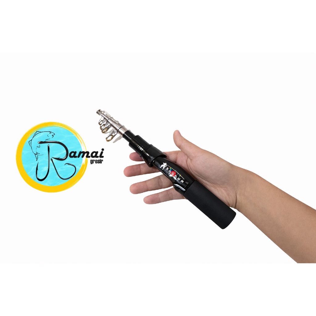 Ramai Pancing Joran Telescopic 1.1m Kagawa Portable Ring Kuat Anti Karat Ukuran 110 cm Ruas Pendek 25 cm Tahan lama murah