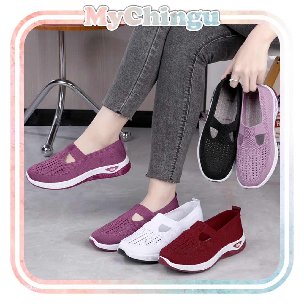 Chingu Sepatu Slip On Wanita Rajut Ringan 36-41