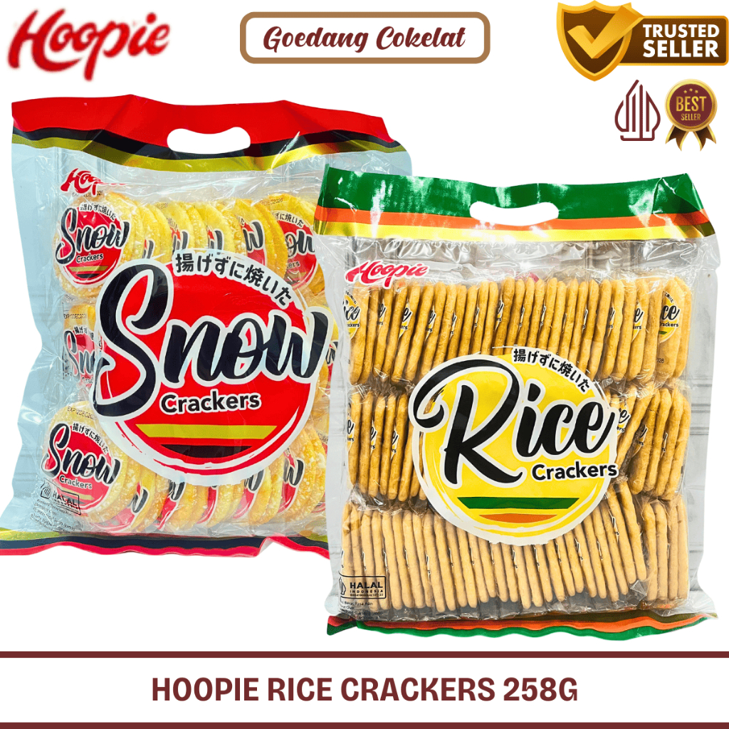 Jual Hoopie Snow Rice Crackers 258g Cemilan Snack Beras Panggang Sehat ...