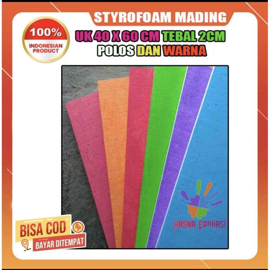 Jual Styrofoam/gabus warna tebal uk 40 x 60 tebal 2 cm | Shopee Indonesia