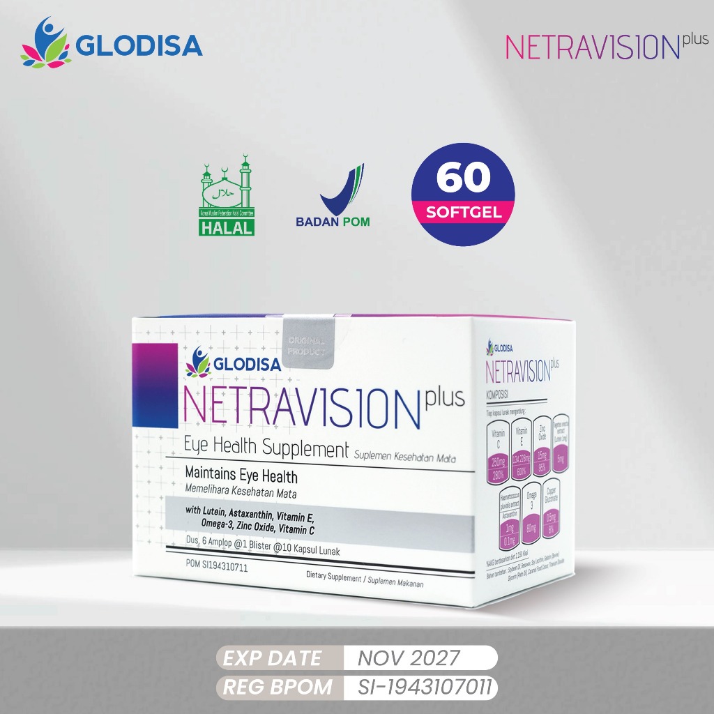 Jual Netravision Plus - Suplemen Kesehatan Mata - 60 Softgel - BPOM ...