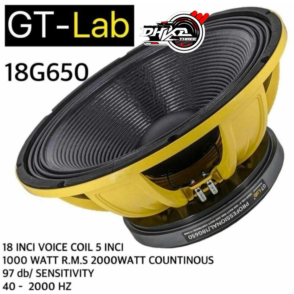 Jual SPEAKER COMPONENT GT LAB 18G650 VC 5 SUBWOOFER / Speaker Gt Lab 18 ...