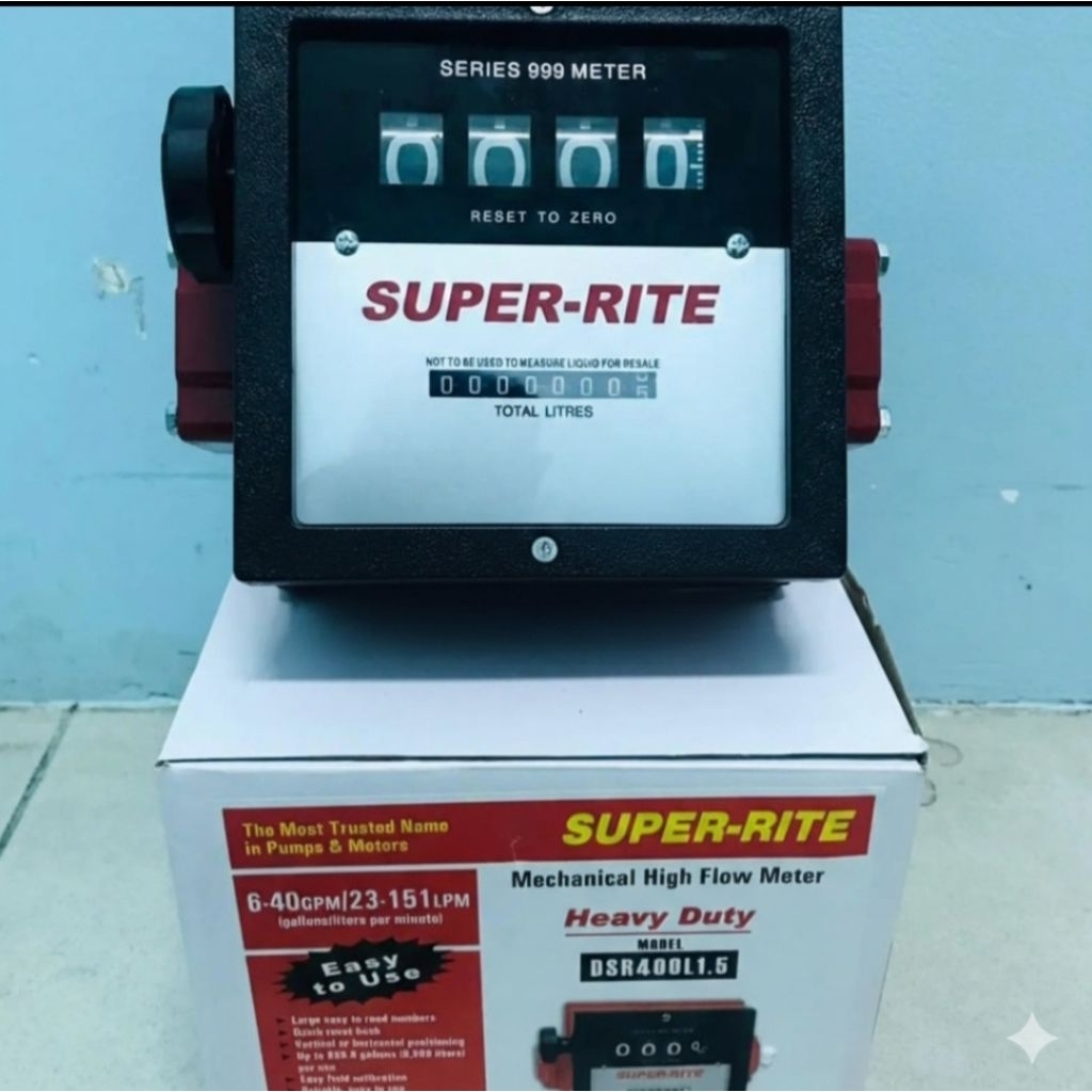 Jual Flowmeter super rite 1.5 inch 4 digit original- meteran solar 1.5 ...