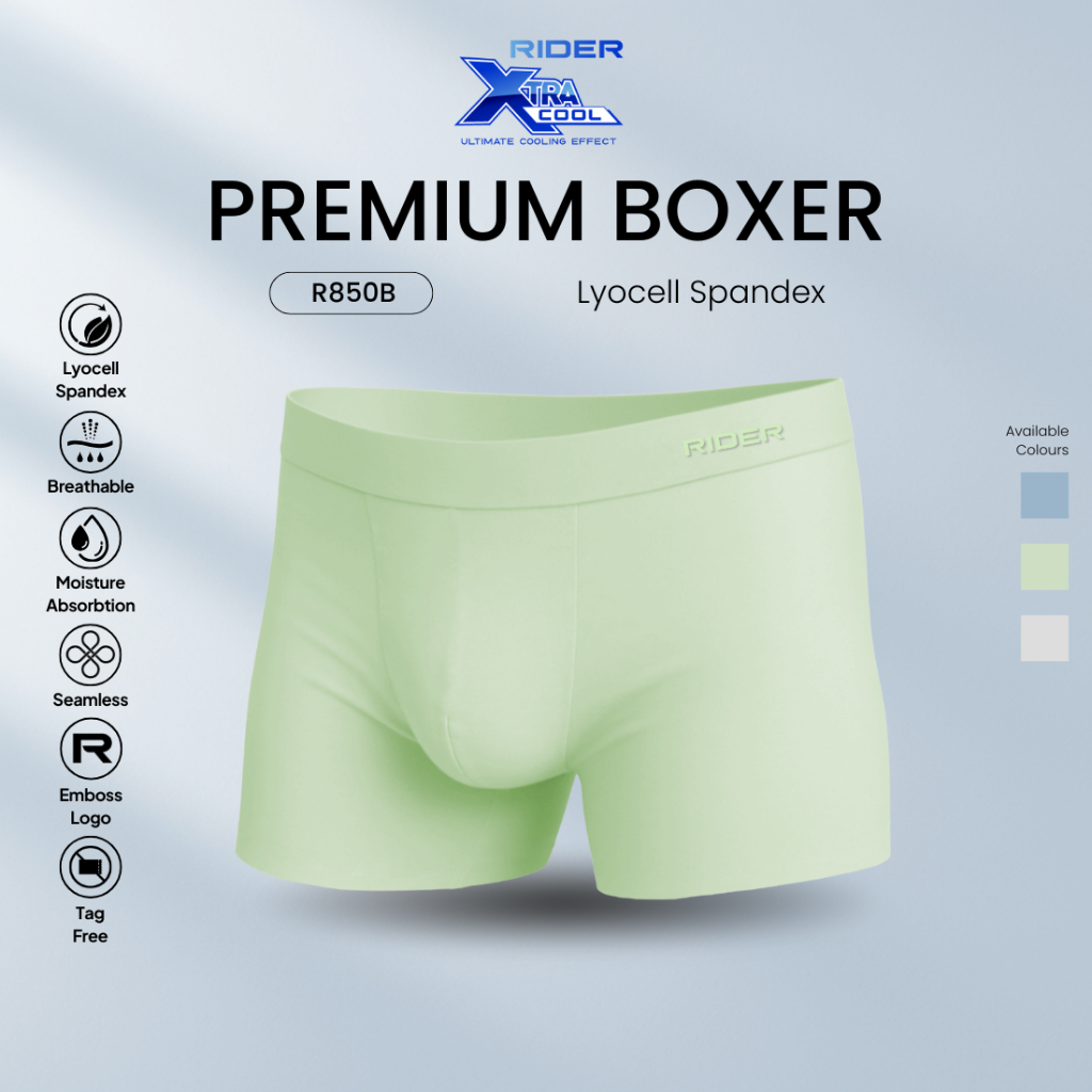Jual Rider Premium Boxer Brief Lyocell Spandex - Boxer Pria R850B isi 1 ...