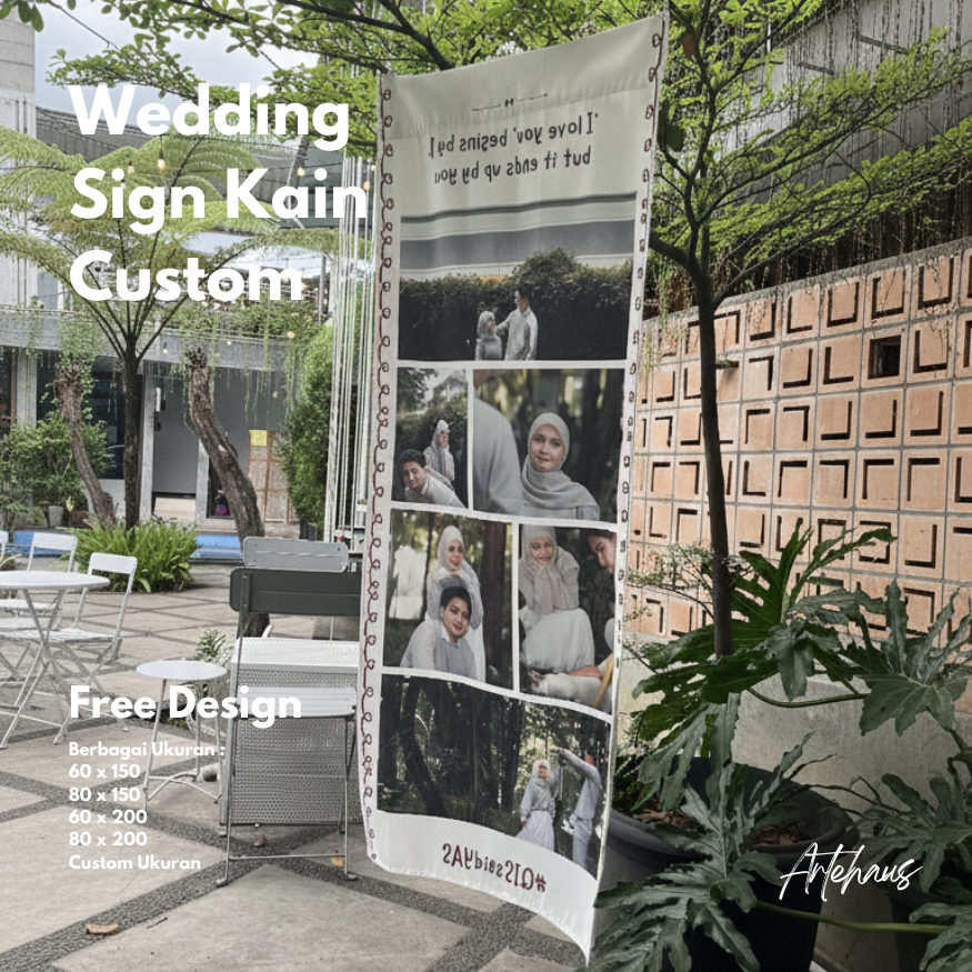 Jual WEDDING LAMARAN SIGN KAIN | BANNER KAIN WEDDING | UKURAN LENGKAP ...