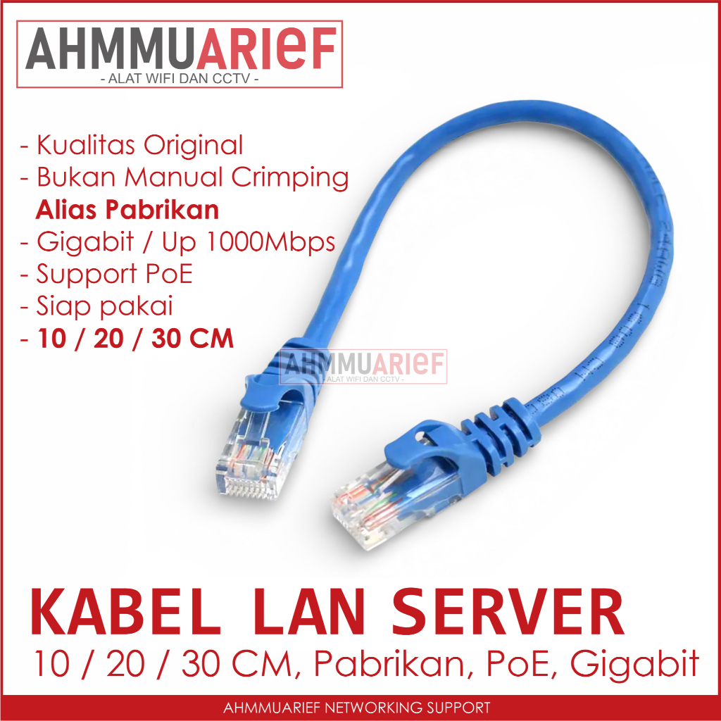 Jual KABEL LAN UTP ETHERNET SERVER JARINGAN GIGABYTE GIGABIT BIRU CAT ...