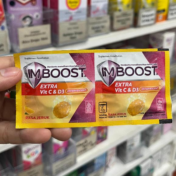 Jual Imboost Effervescent Extra Vit C Dan D3 Isi 2tablet | Shopee Indonesia