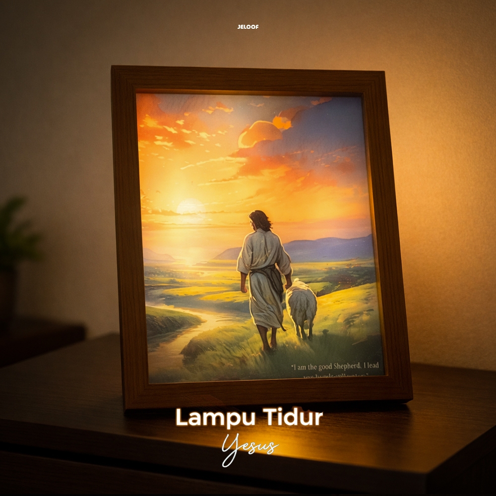 Jual JELOOF Lampu Tidur Yesus Rohani | Bingkai Lampu 3D | F | Shopee ...