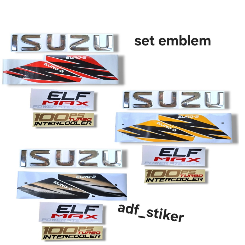 Jual Stiker isuzu elf max 100ps nkr55 / stiker elf power steering 125ps ...