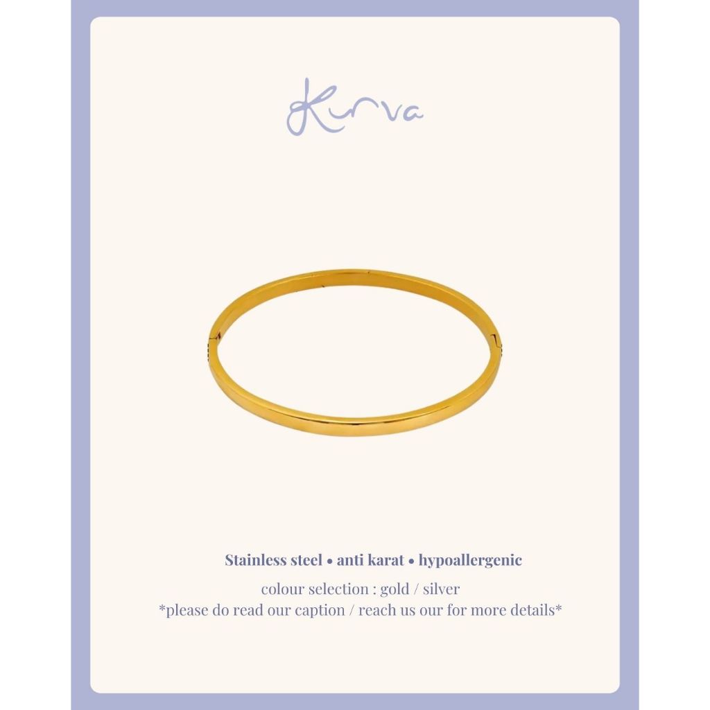 Jual basic bangle gold (3mm) // WATERPROOF | Shopee Indonesia