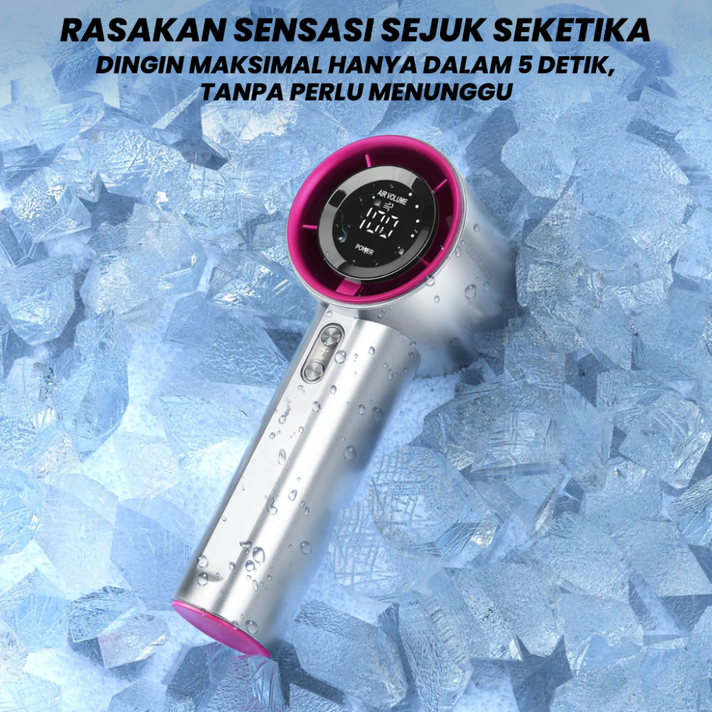 Jual VEXIO V001 Digital Handheld Mini Fan Kipas Angin Portable Praktis ...