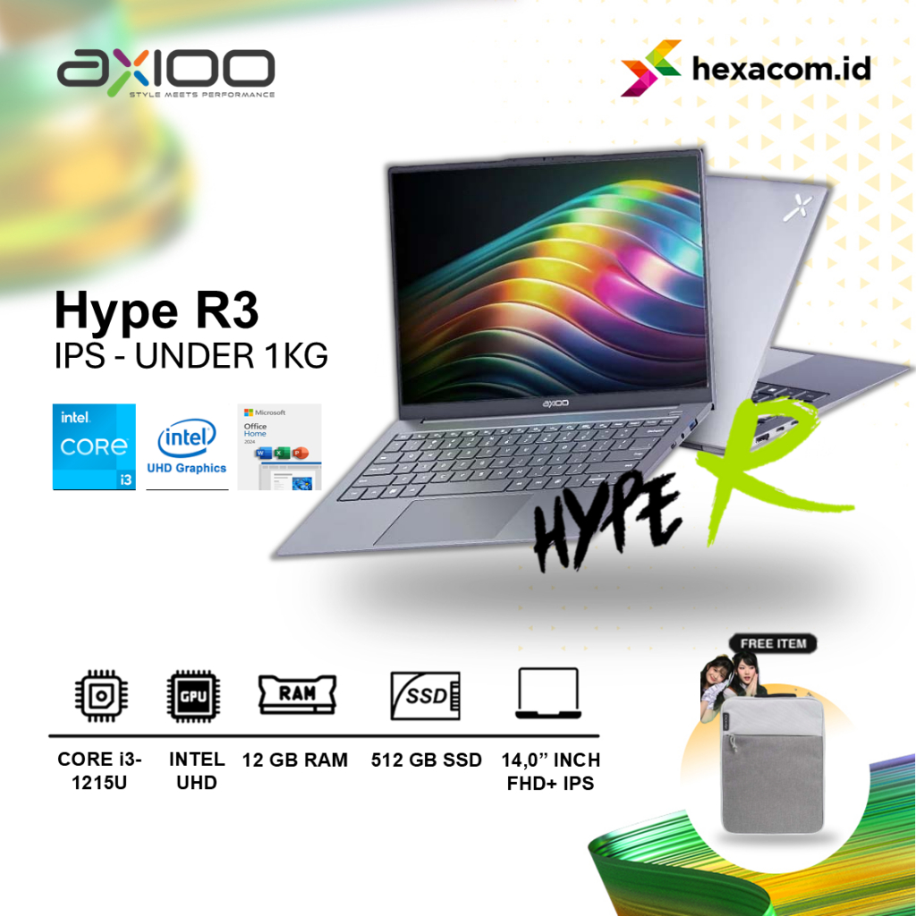 Jual Laptop AXIOO Hype R3 i3 1215U 12GB 1TB SSD 14 inch FHD IPS Windows ...