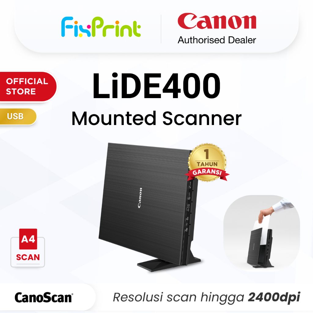 Jual FixPrint Scanner Canon LiDE 400 LiDE-400 A4 Flatbed CanoScan ...