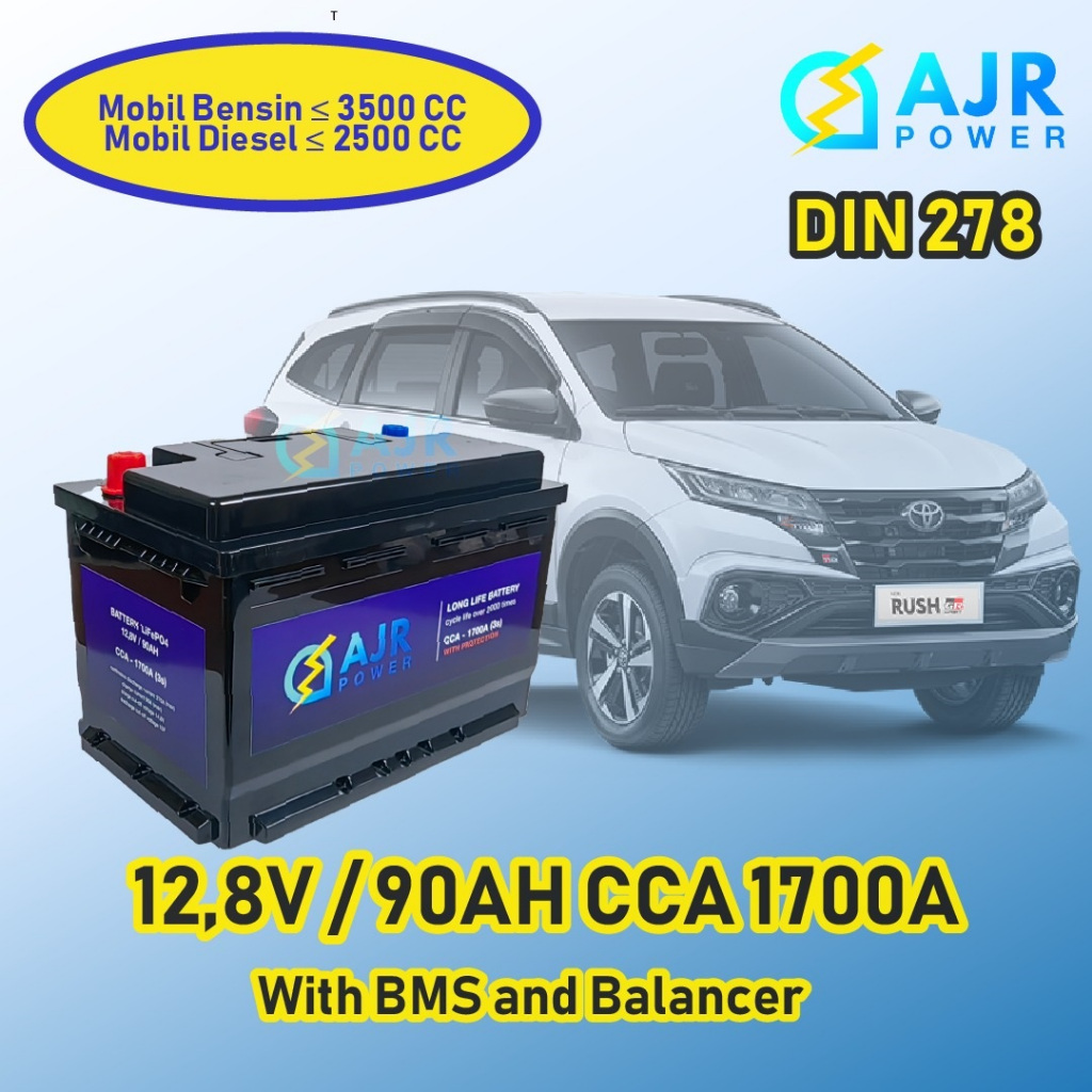 Jual ACCU AKI LITHIUM BATTERY BATERAI LiFePo4 MOBIL AJR POWER 58024 LN3 ...