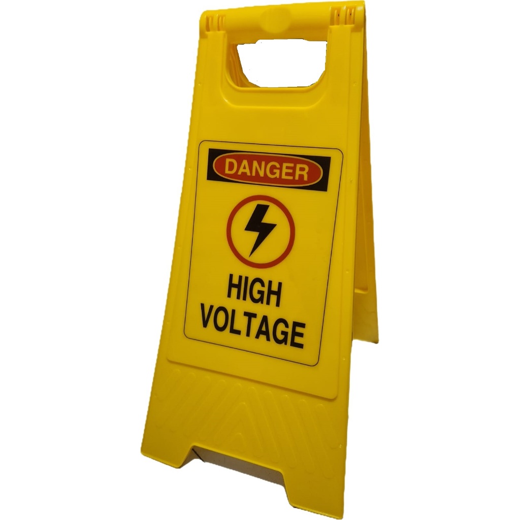 Jual Plang HIGH VOLTAGE rambu parkir stiker sticker peringatan AWAS ...