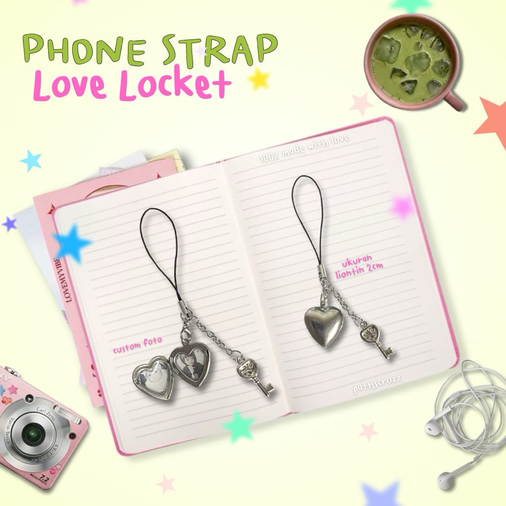 Jual Phone Strap Love Locket Custom | 2cm | Shopee Indonesia