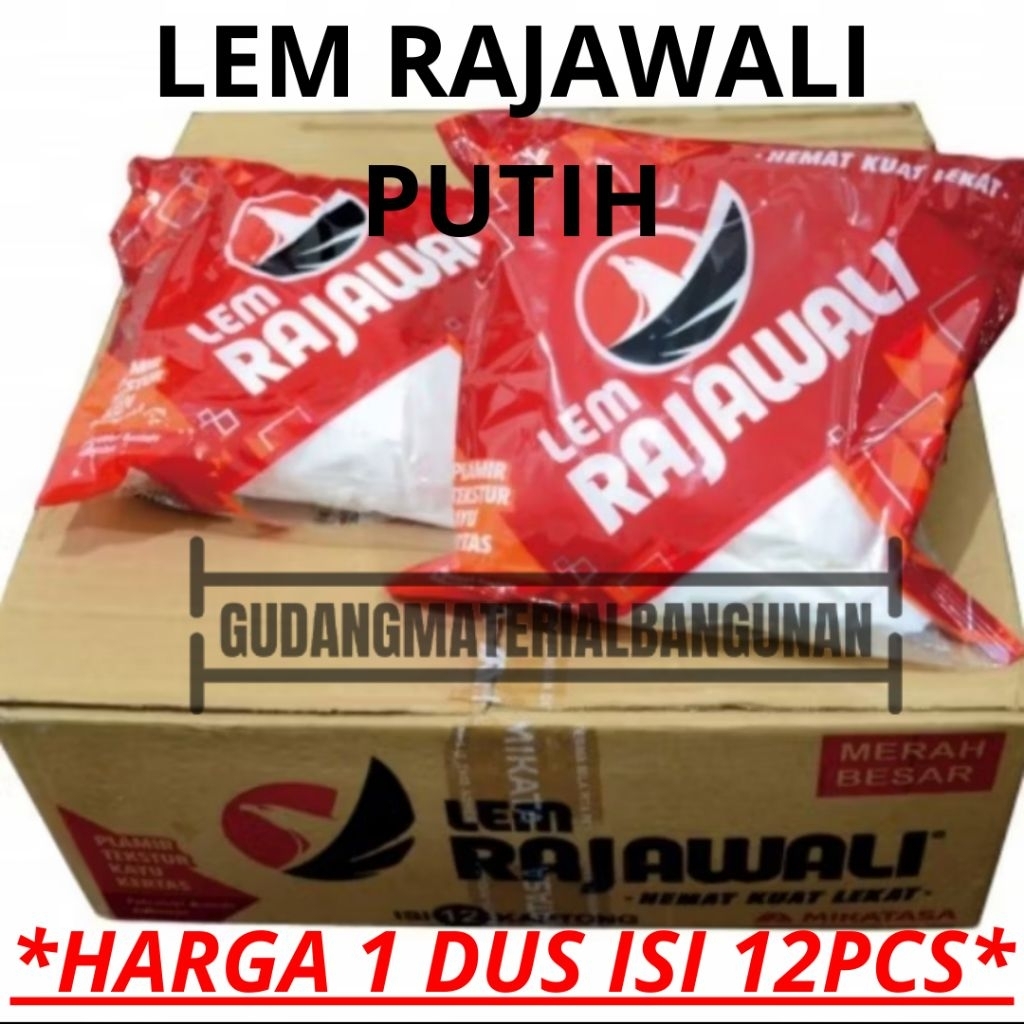 Jual lem putih rajawali 850gr serbaguna 1 BOX 1 DUS ISI 12PCS | Shopee ...