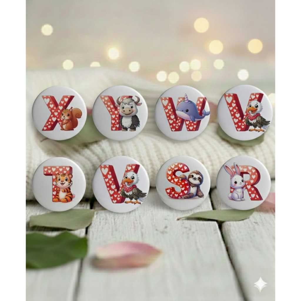 Jual Annasya Collection Pin Bros Press Pin cat Huruf 32mm / bros tas ...
