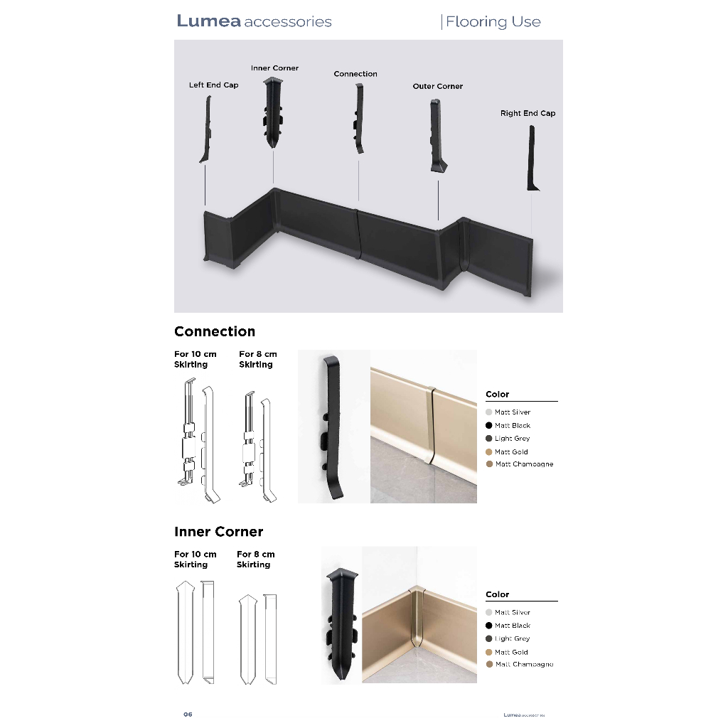 Jual LUMEA Lis Alumunium Skirting Accessories 10 cm dan 8 cm ...