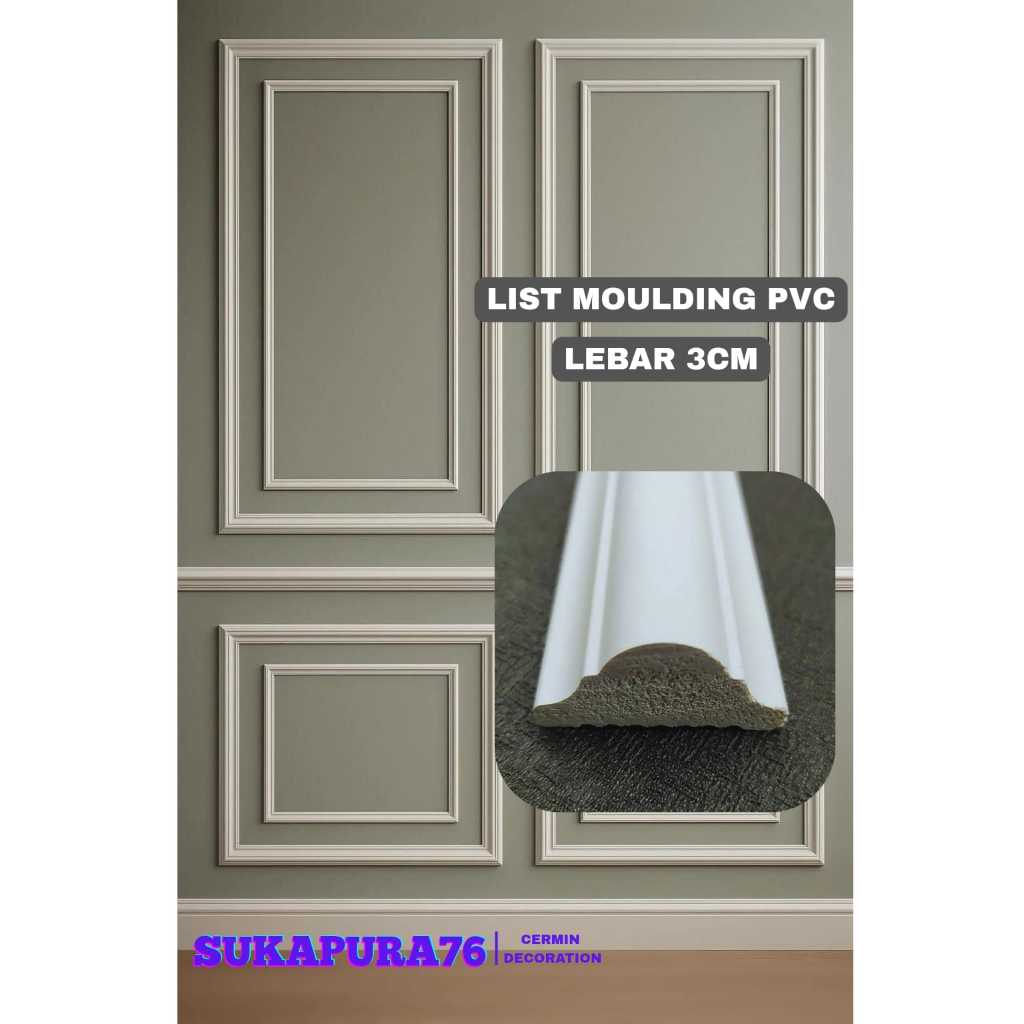 Jual LIST WALL MOULDING PVC LIST PVC LIST DINDING DEKORASI ANTI RAYAP ...