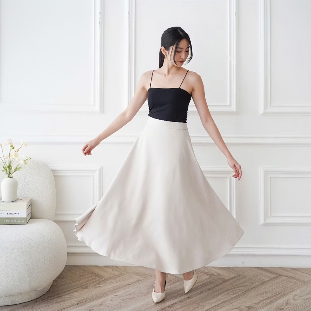 Jual Rok Fuji Maxi Skirt Korean Style - Rok Kerja Wanita - Rok Wanita ...