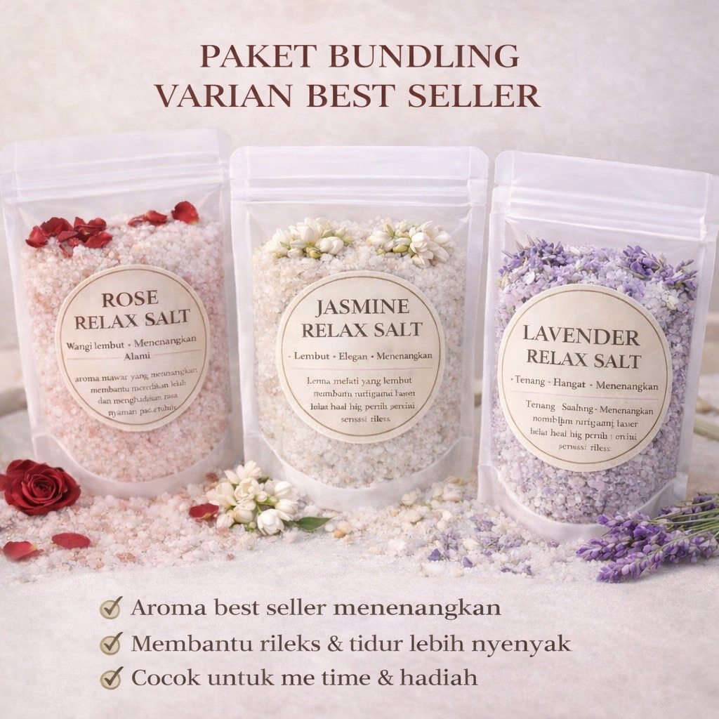 Jual Paket 3pcs Garam Terapi | Garam relaksasi | Garam Rendam Kaki ...