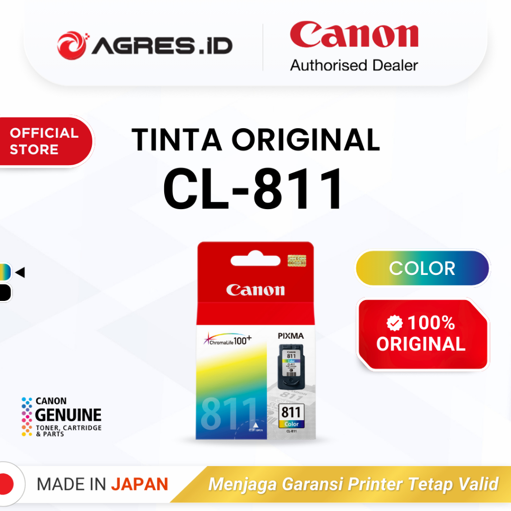 Jual 100% ORIGINAL Tinta Canon PG 810 / CL 811 - Printer iP2770 MP258 ...