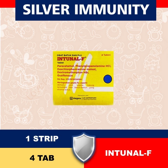 Jual INTUNAL F STRIP 4 TABLET ORIGINAL UNTUK FLU DAN BATUK | Shopee ...