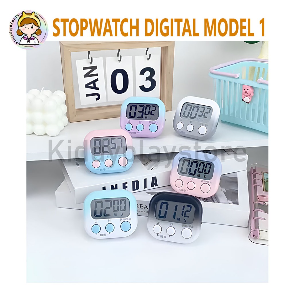Jual Stopwatch Digital Timer Kitchen Alarm Magnet Multifungsi ...