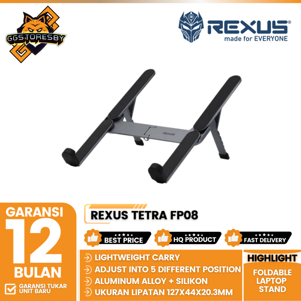 Jual Rexus Tetra FP08 Foldable Laptop Stand / Dudukan Lipat Laptop ...