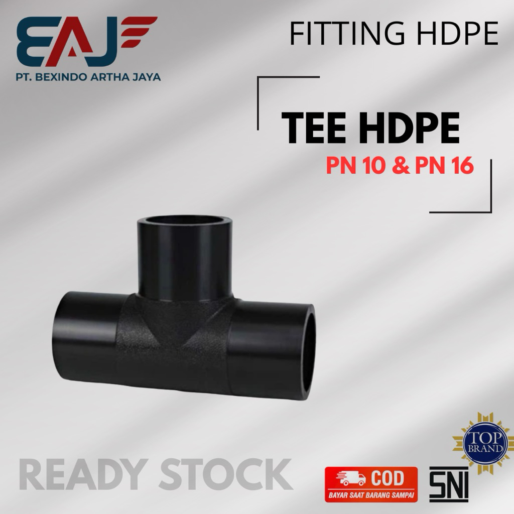 Jual Tee Pipa Hdpe Ukuran 8 Inch 200 x 200 mm PN 10 dan PN 16 | Tee ...