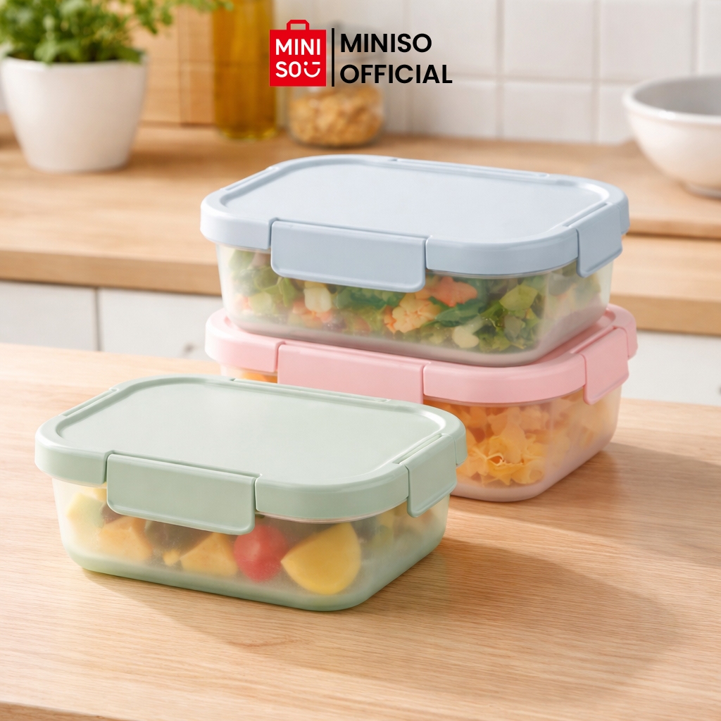 Jual MINISO Macaron Series Food Container 900mL Kotak Makan Tempat ...