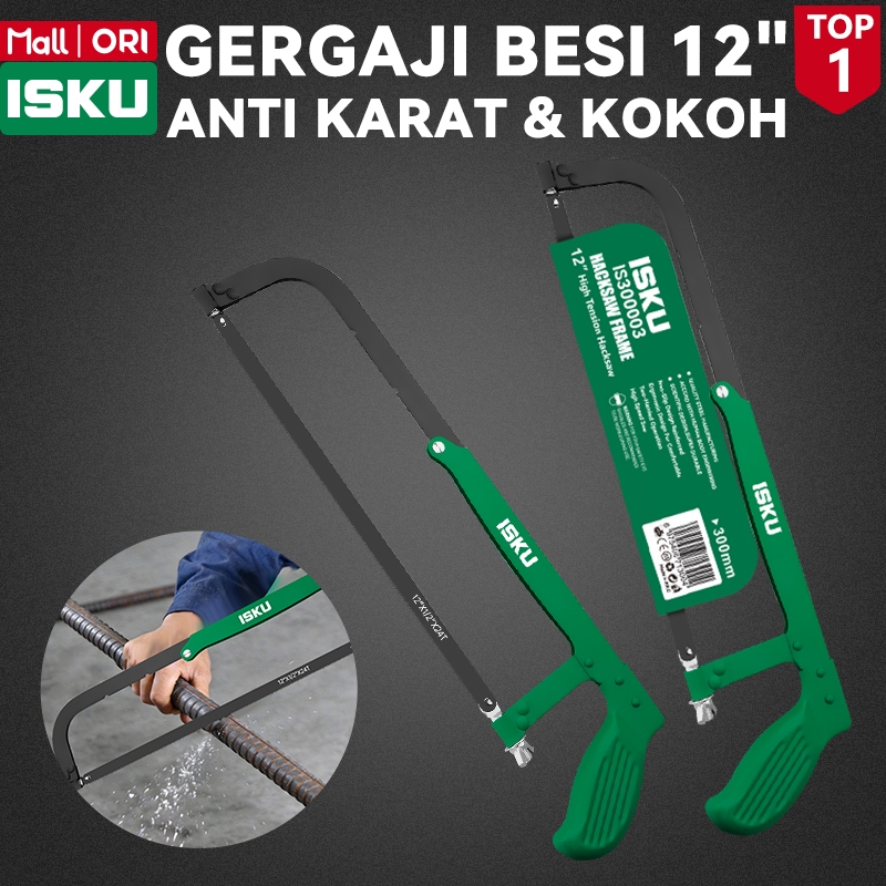 Jual ISKU Gagang Gergaji Besi 12 Inch Hacksaw Frame Aluminium Alloy ...