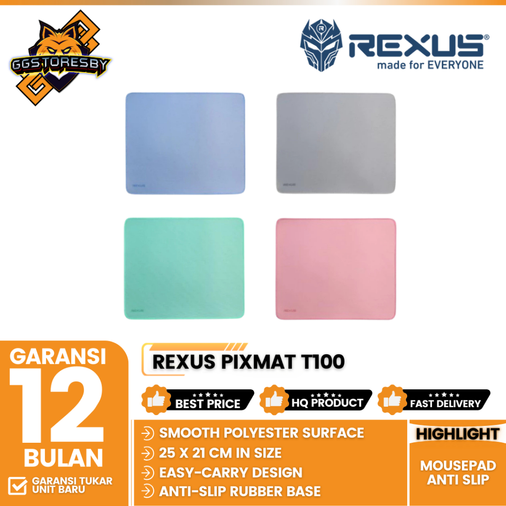 Jual Rexus Pixmat T100 Mousepad Anti Slip | Shopee Indonesia