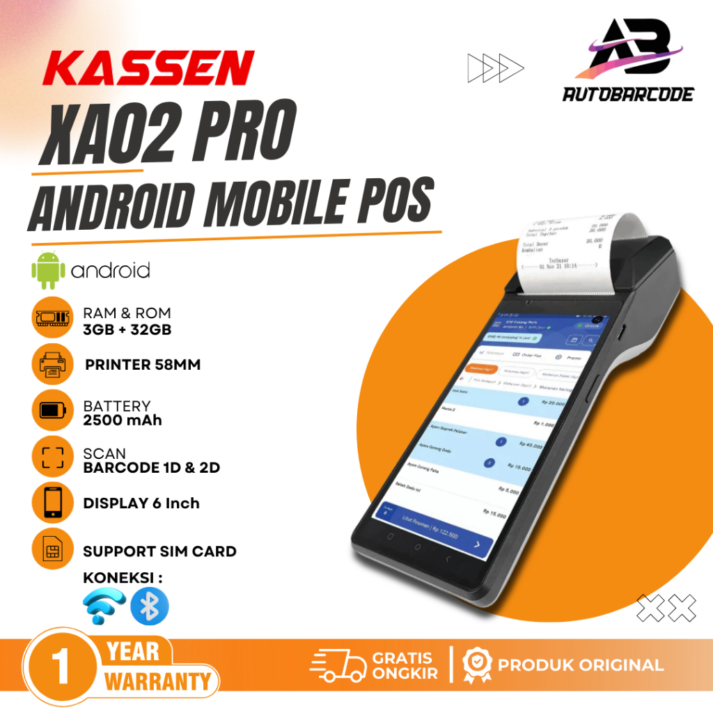 Jual Kassen XA02 Pro 3/32GB Mesin Kasir Android All in One Wifi Only ...
