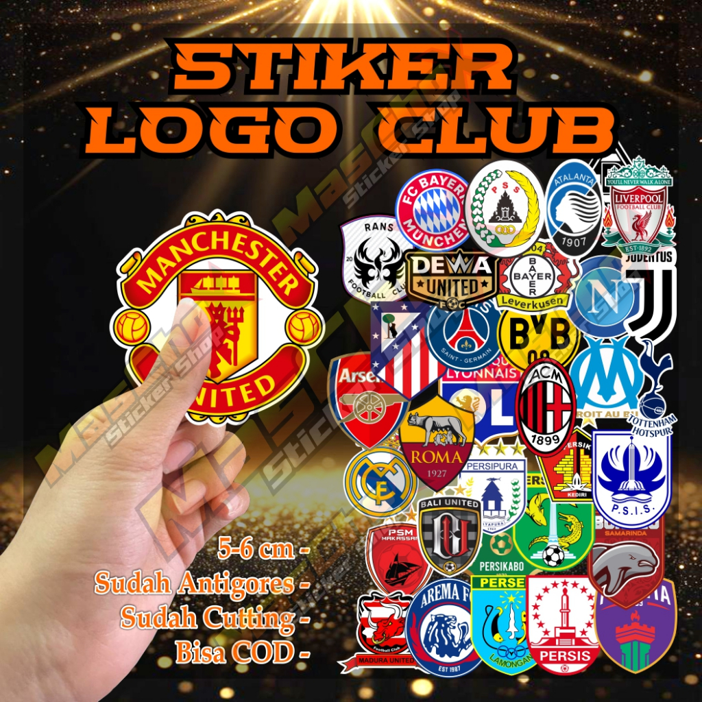 Jual Stiker Sepak Bola Waterproof Vinyl Premium | Cutting Rapi Siap ...