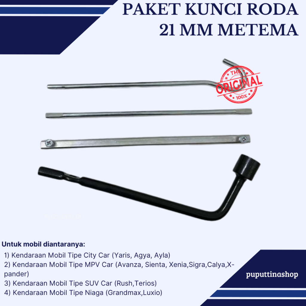 Jual Original - Paket Kunci Roda 21 MM & Putaran Dongkrak Metema Mobil ...