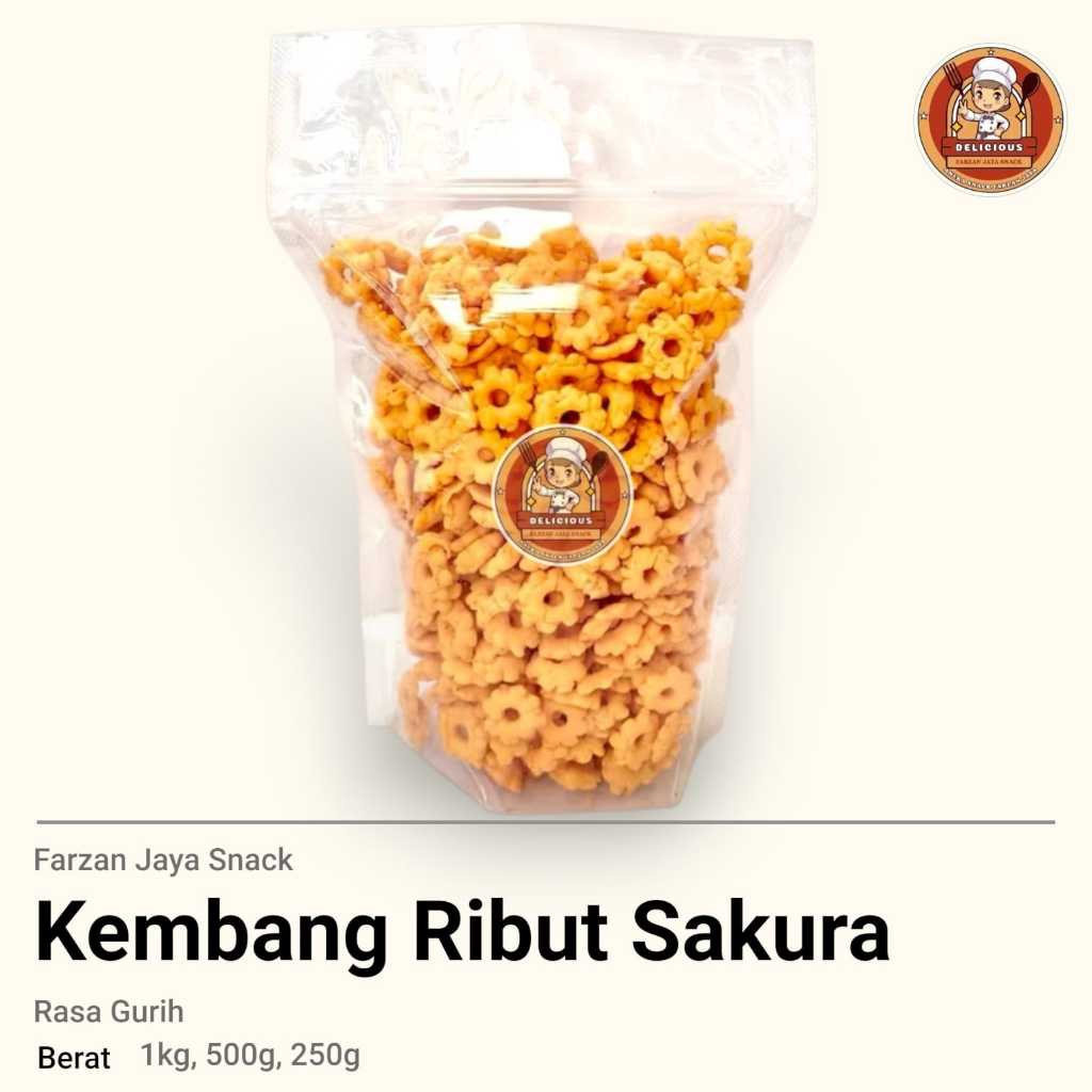 Jual Snack Kembang Ribut Sakura Cemilan Renyah Gurih | Kue Kering - isi ...