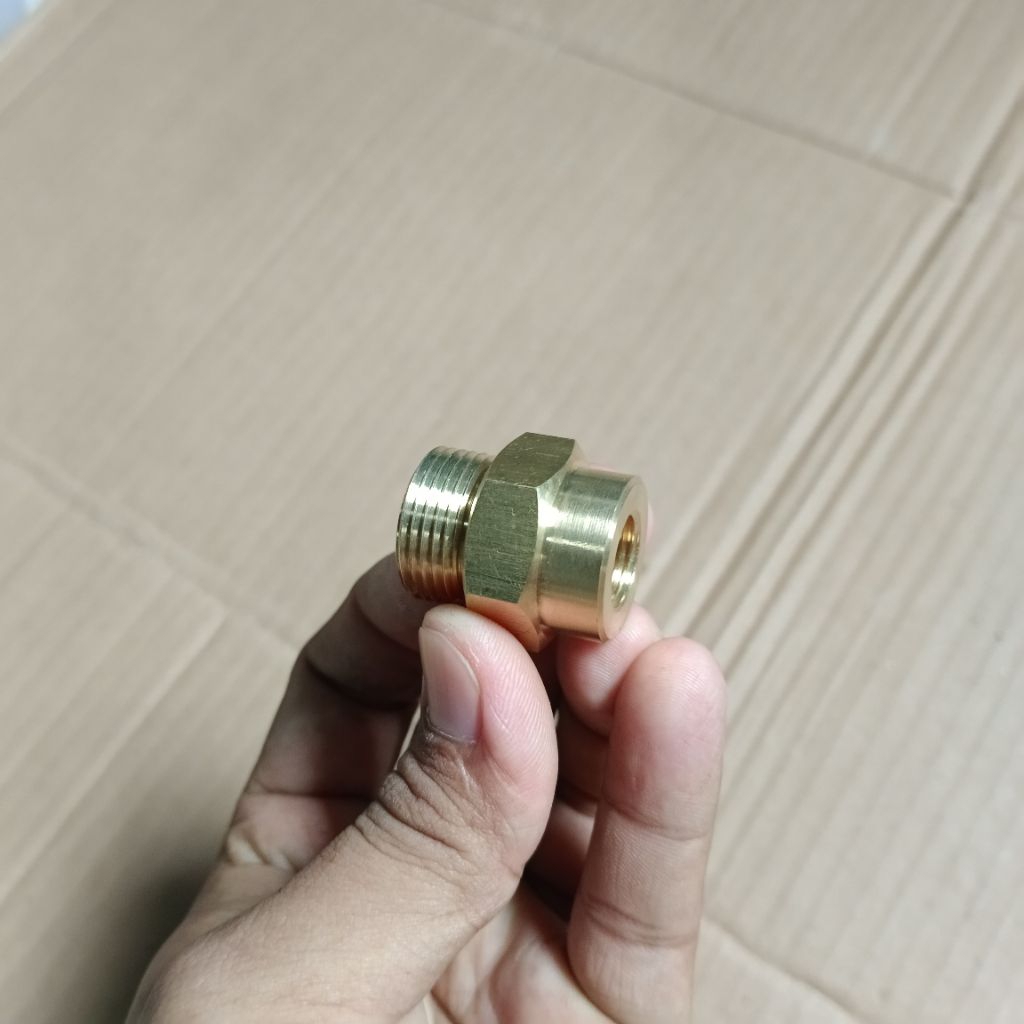 Jual Connector Adaptor Nepple 1/4 Female To M22 Male FemaleConnector ...
