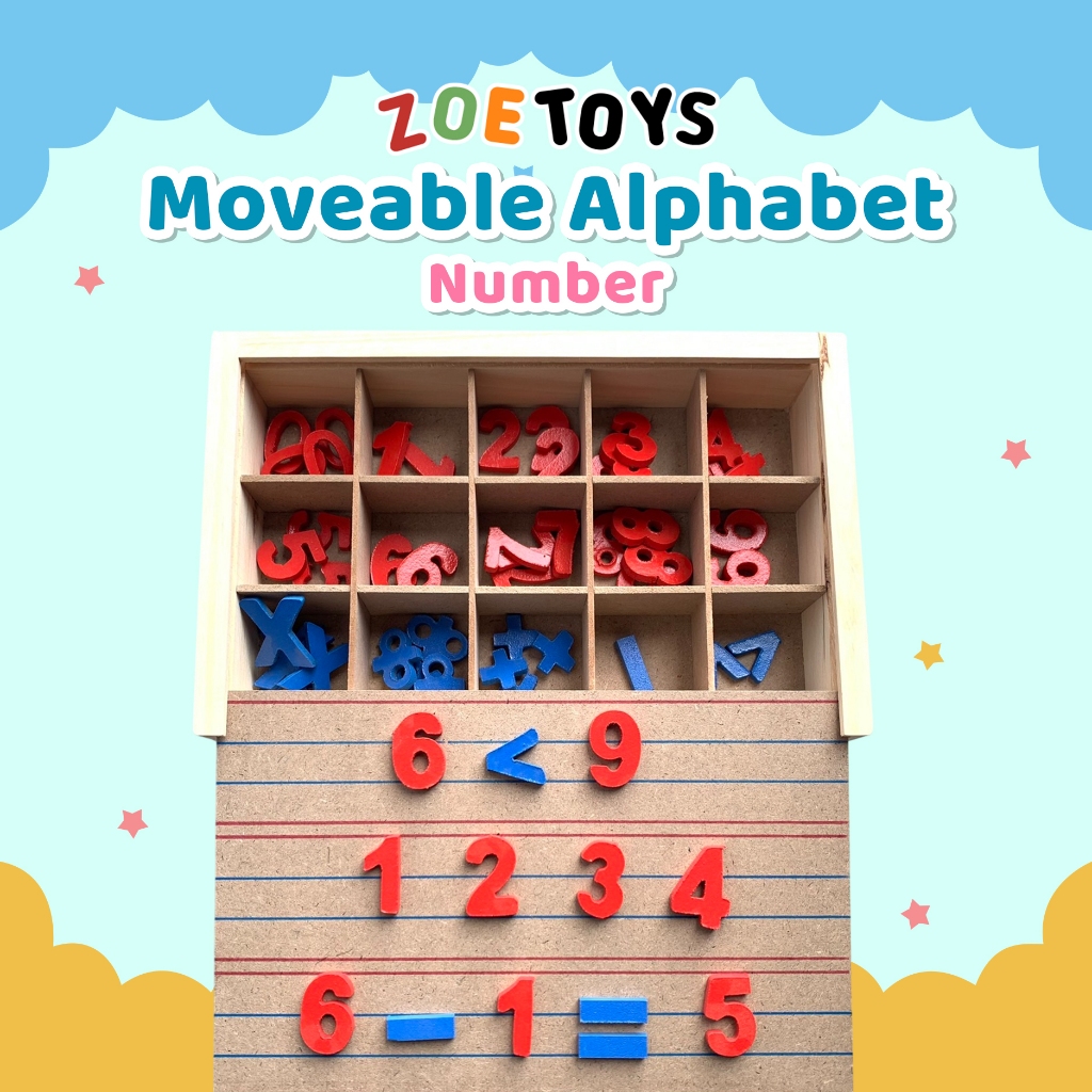 Jual Zoetoys Large Moveable Alphabet Number | Lowercase Uppercase ...
