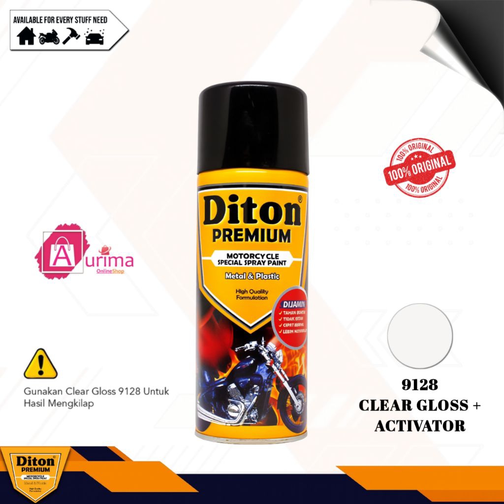 Jual DITON PREMIUM SPRAY PAINT CAT SEMPROT PYLOX CLEAR GLOSS ...