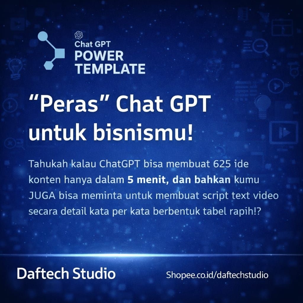 Jual [ORIGINAL AKSES] Chat GPT Power Template By Andre Halim | Shopee ...