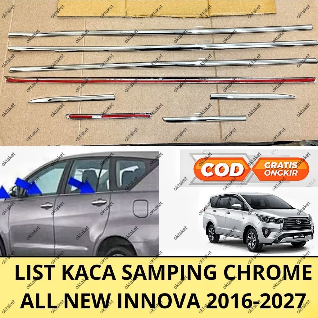 Jual List Kaca Samping All New Innova 2016 2018 2020 2021 2024 2025 ...