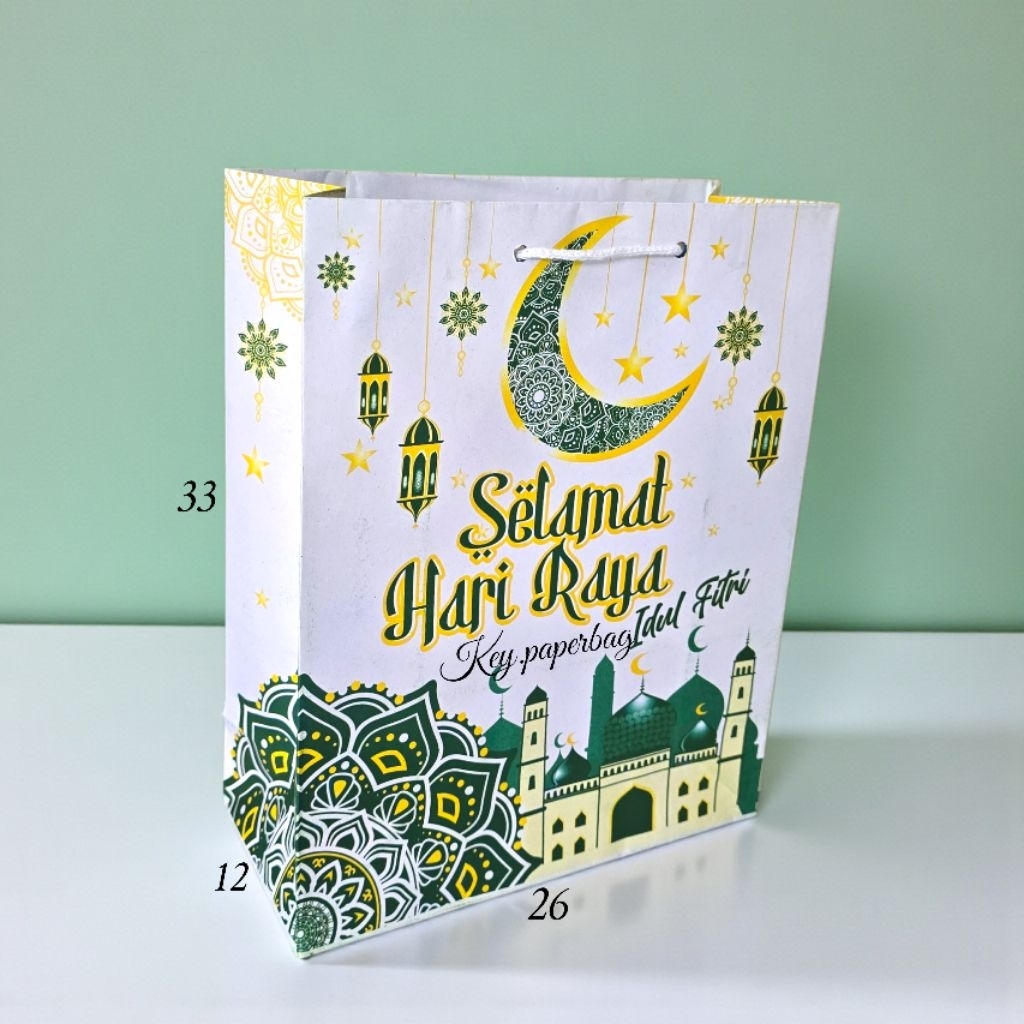 ISI 12 (1 LUSIN) Paper Bag Hari Raya Idul Fitri Uk 26x33