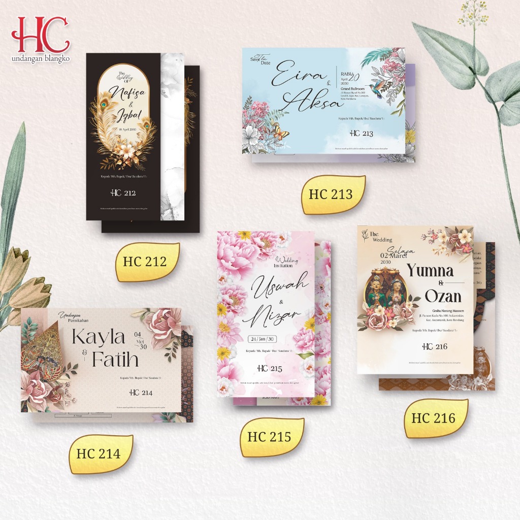 Jual BLANGKO UNDANGAN HC 212 - HARGA MURAH TAMPILAN MEWAH FREE KATALOG ...