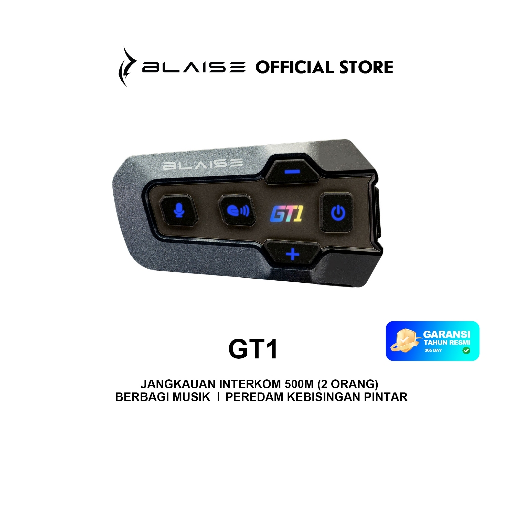 Jual BLAISE GT1 Intercom Helm Waterproof Musik Sharing Interkom Mic ...