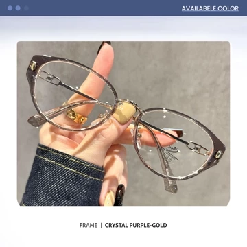 Genius Maiden Kacamata Cat Eye Minus Lensa Anti Radiasi Blueray Photocromic Bluecromic Bahan TR