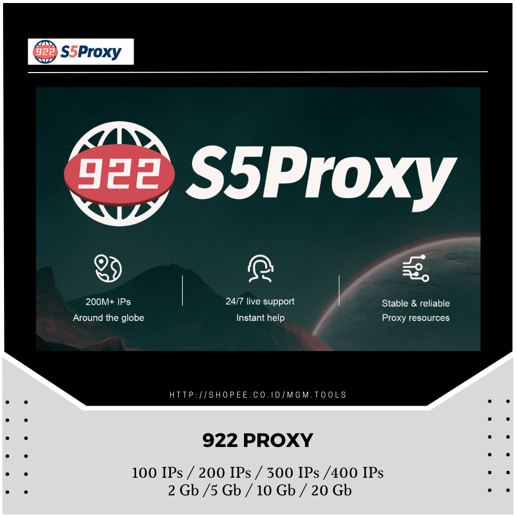 Jual 922 Proxy 100 IPs / 200 IPs / 300 IPs / 400 IPs / 2 Gb / 5 Gb / 10 ...