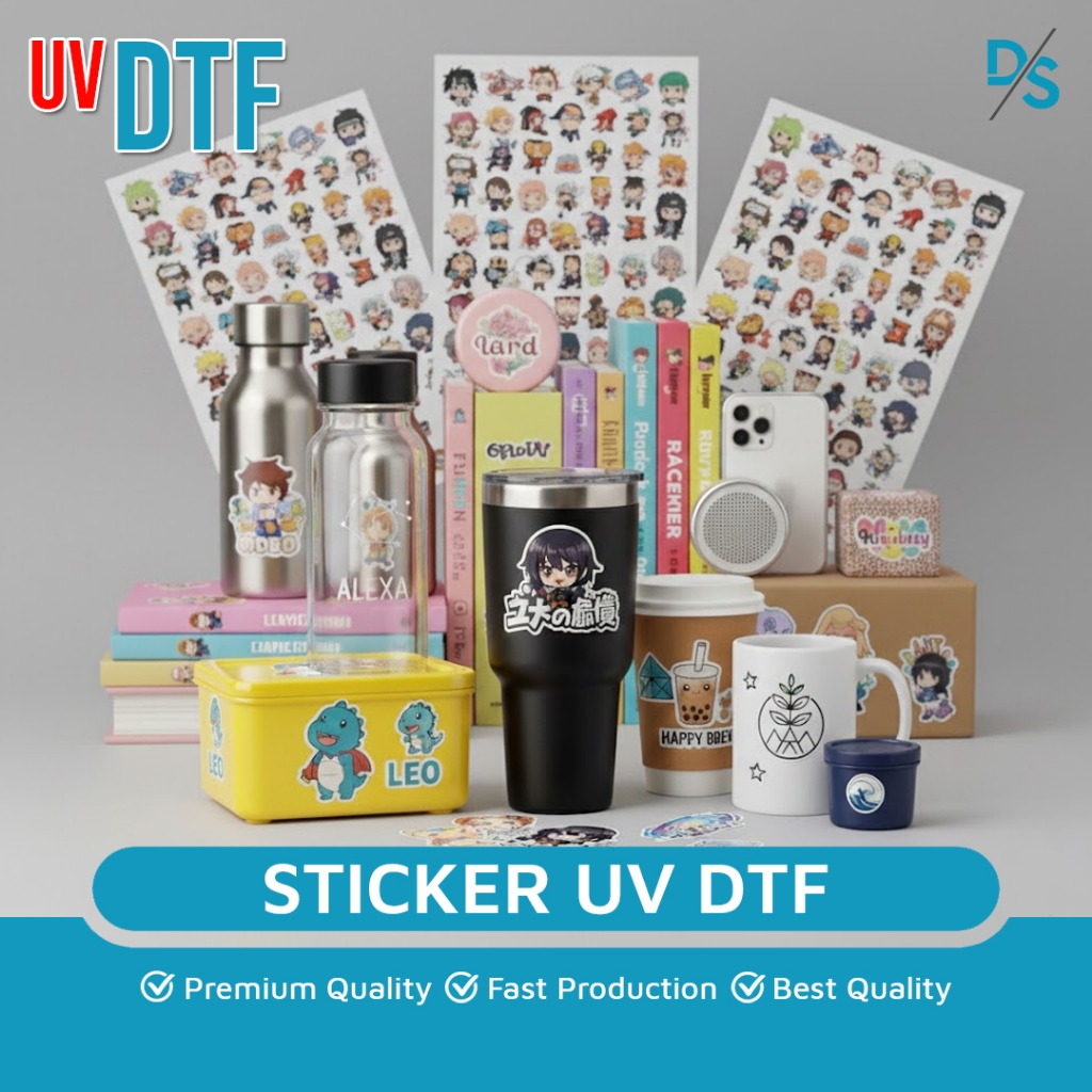 Jual DSPRINTING - Stiker UV DTF Custom / Ukuran a4 / Sticker UV DTF ...