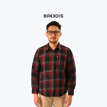 Broodis Kemeja Flannel Canbera Green Lengan Panjang